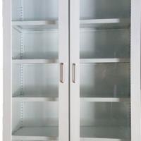 Tủ sắt đựng tài liệu 2 khoang cánh kính TMK2K Hagroup - 1000(R)x530(S)x1830(C). - ghj sáng - Thép cuộn cán nguội sơn tĩnh điện.