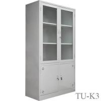 Tủ sắt văn phòng cánh kính TU-K3 - ghi - Rộng:1000 x Sâu:450 x Cao:1830 mm - thép - 37kg