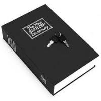két mini ngụy tran g từ điển size nhỏ, khóa chìa, màu đen